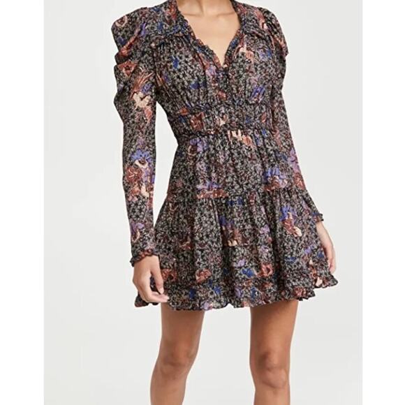 Ulla Johnson Julie Multicolored Floral Mini Dress size 2 - Picture 1 of 9